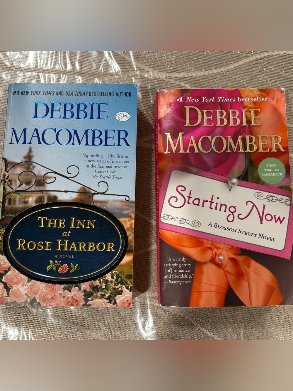 Debbie Macomber "The Inn at Rose Harbor" & "Starting Now" 2 Paperback Novels